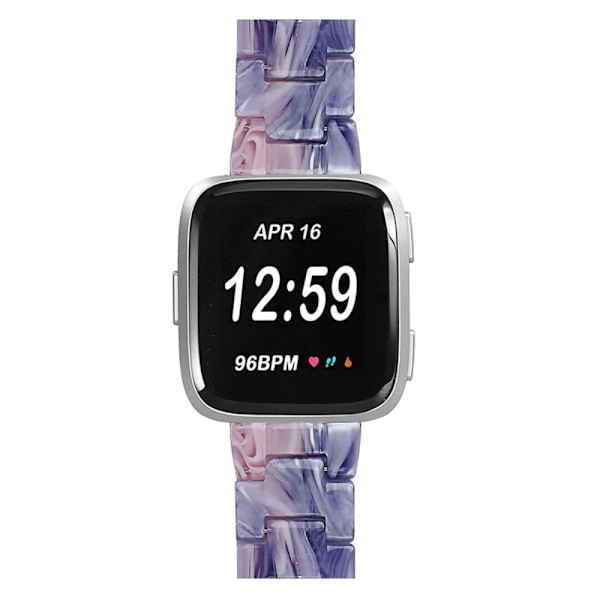 Fitbit Versa 2 / Versa Lite / Versa hartsityylinen kellonhihna - Violetti / Vaaleanpunaiset Kukat Purple