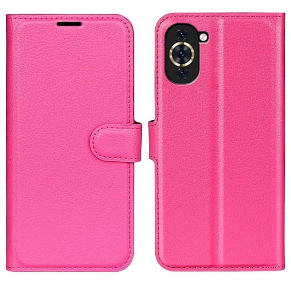 Klassisk Huawei Nova 10 Pro Flip Etui - Rose Pink
