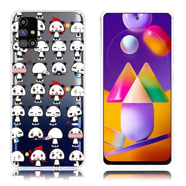 Deco Samsung Galaxy M31s Etui - Pandaer White