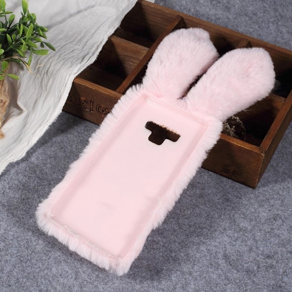Fluffy Rabbit Samsung Galaxy Note9 skal - Rosa Rosa