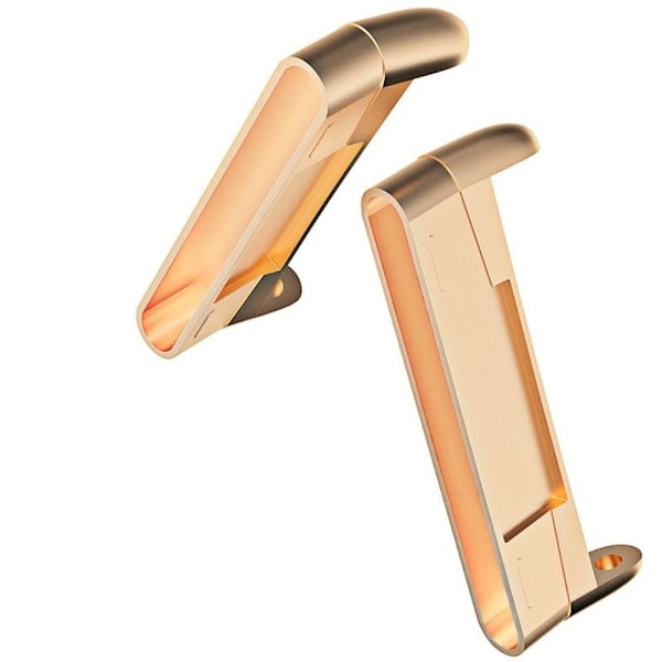 1 par Fitbit Sense 2 / Versa 4 / 3 metaladapter - Rødguld Pink