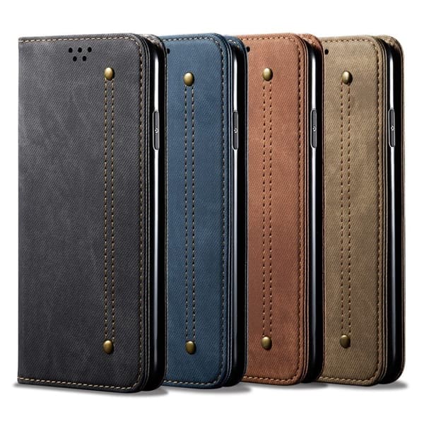 Jeans iPhone 12 / 12 Pro Flippetui - Svart Black