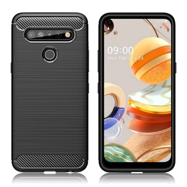 Carbon Flex kuoret - LG K61 - Musta Black