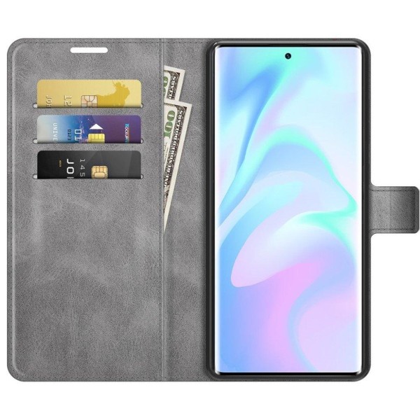 Wallet-style Læder Etui til Zte Axon 30 Ultra 5g - Grå Silver grey