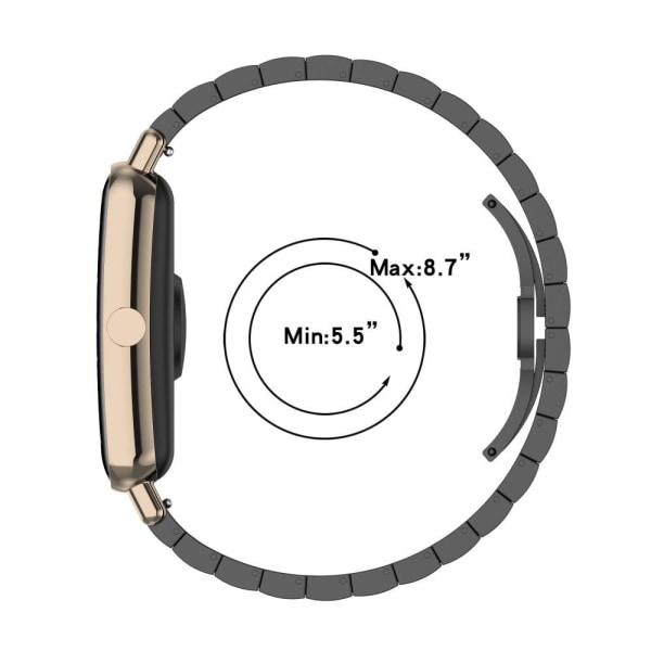 16mm Huawei Watch Fit Mini ruostumattomasta teräksestä valmistettu ranneke - Harmaa Silver grey
