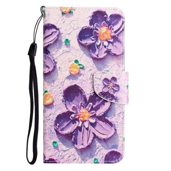 Wonderland Samsung Galaxy S23 Ultra Flip Etui - Lilla Blomst Purple