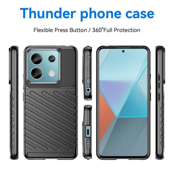 Thunder Xiaomi Redmi Note 13 Pro 4G / Xiaomi Poco X6 skal - Svart Svart