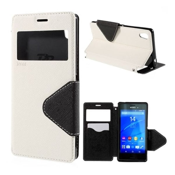 ROAR KOREA Sony Xperia M4 Aqua Læder Etui - Hvid White