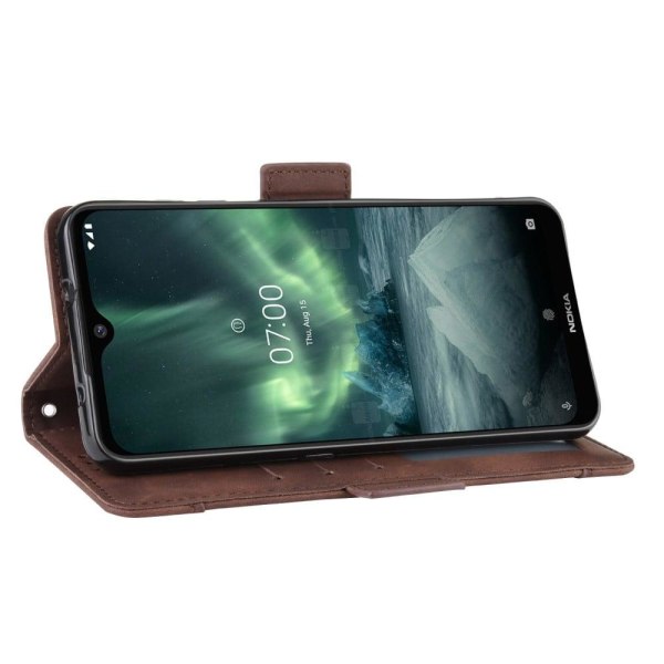 Moderni Nahkalaukku For Nokia 7.2 / 6.2 - Ruskea Brown