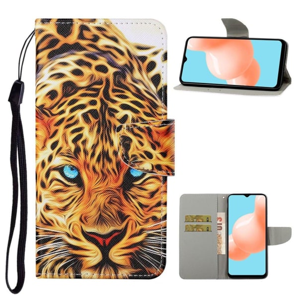 Wonderland Samsung Galaxy A12 5G Flip etui - Leopard Orange