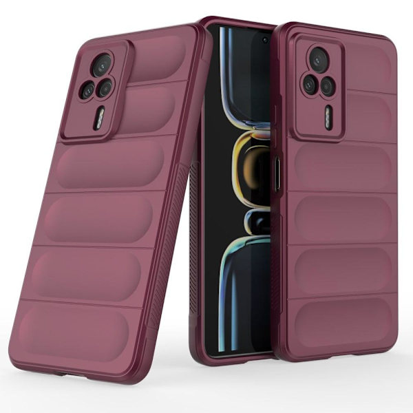 Pehmeä kahva muotoiltu kuori Xiaomi Redmi K60E - Viininpunainen Red