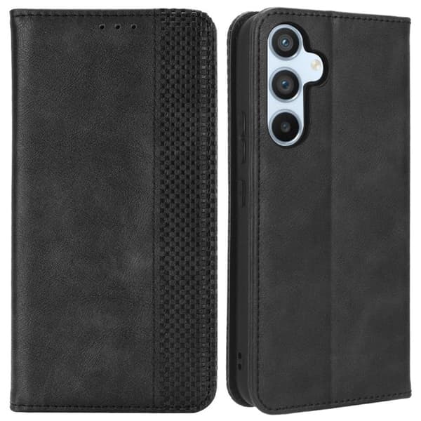 Bofink Vintage Samsung Galaxy A54 Læder Etui - Sort Black
