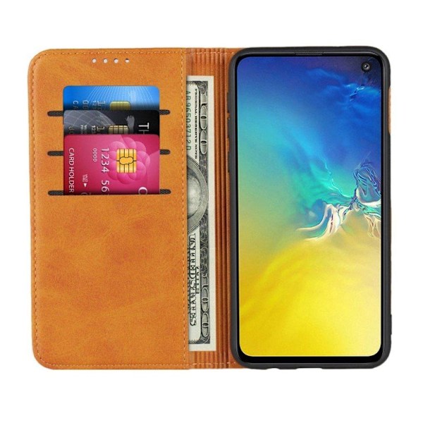 Samsung Galaxy S10e auto-absorbed leather case - Brown Brown