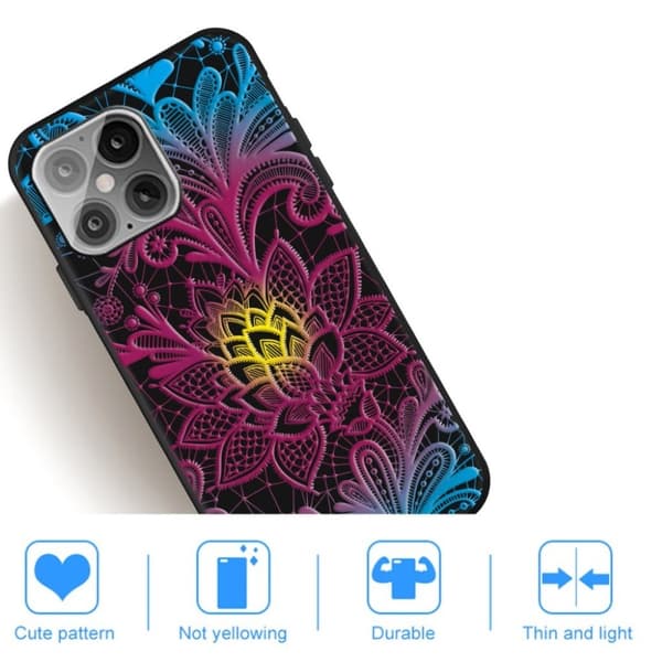 Imagine iPhone 12 Pro Max Etui - Lace Blomst Multicolor