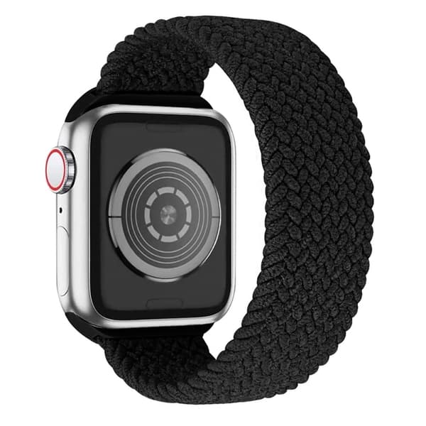 Apple Watch (45 mm) elastiskt klockarmband - Svart / Storlek: S Svart