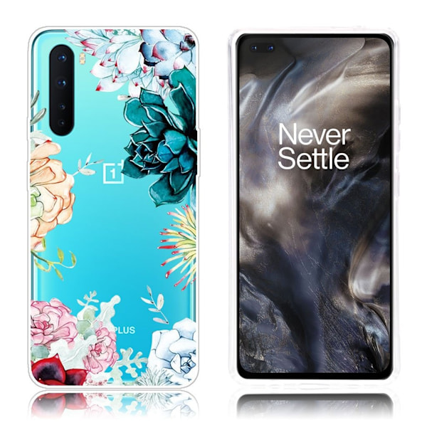 Deco OnePlus Nord skal - Blommor Vit