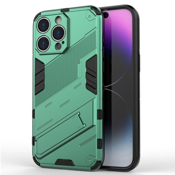 Stødsikkert moderne iPhone 16 Pro hybridcover - Grøn Green
