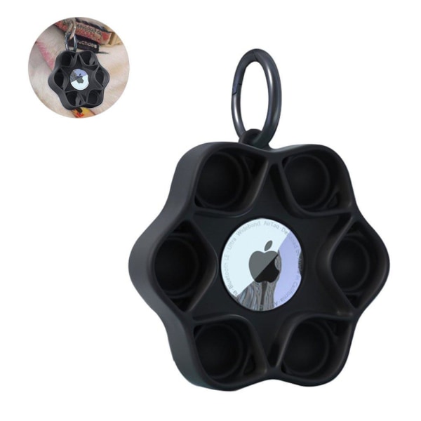 AirTags press bubble silicone cover - Black Svart