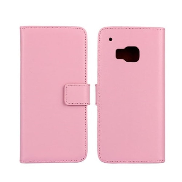 Lönnrot HTC One M9 Ægte Læder Etui Med kortholder - Lyserød Pink