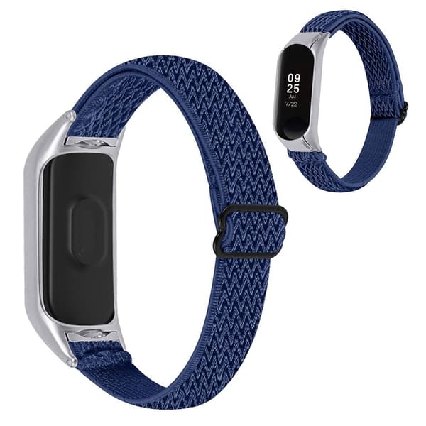 Xiaomi Mi Band 5 elastiskt klockarmband i nylon - Midnattsblå Blå