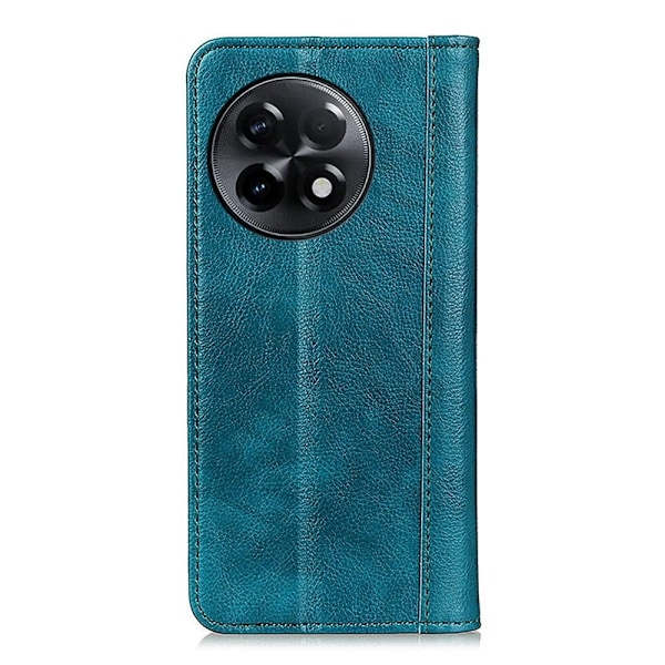 Äkta läder OnePlus 11R / OnePlus Ace 2 fodral med magnetisk stängning Grön
