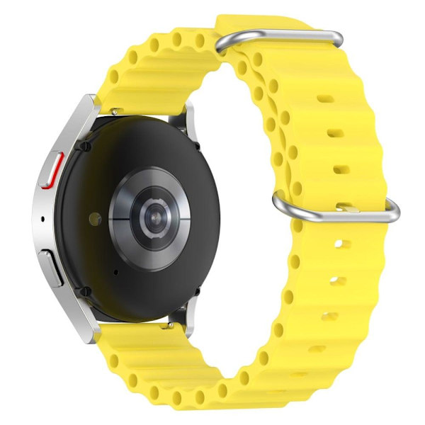20mm Universal wave design silikone urrem - Gul Yellow