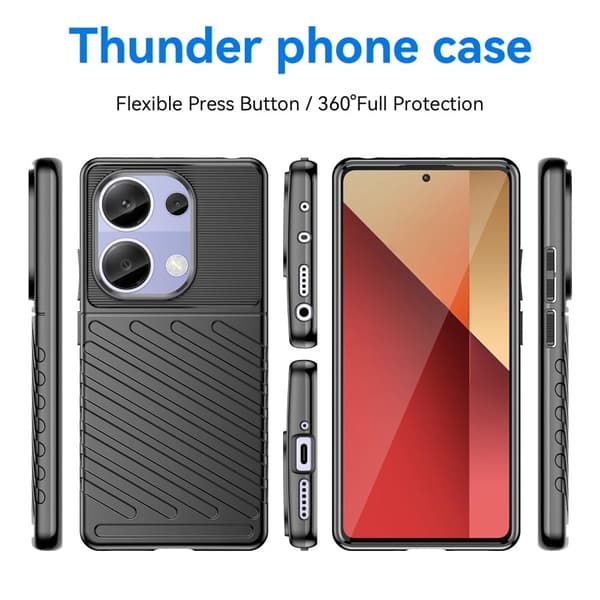 Thunder Xiaomi Redmi Note 13 Pro 4G / Xiaomi Poco M6 Pro skal - Svart Svart