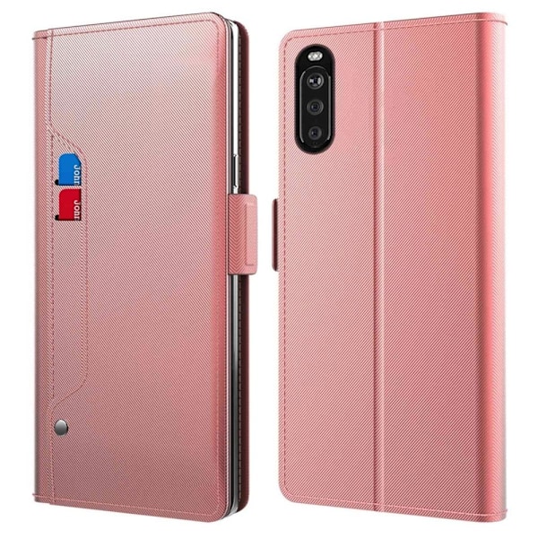 Phone Suojakotelo With Make-up Mirror And Slick Design For Sony Xperia 10 III Lite / 10 Iii - Ruusukulta Pink