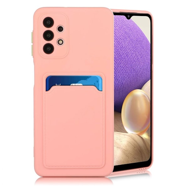 Samsung Galaxy A32 skal med korthållare - Rosa Rosa
