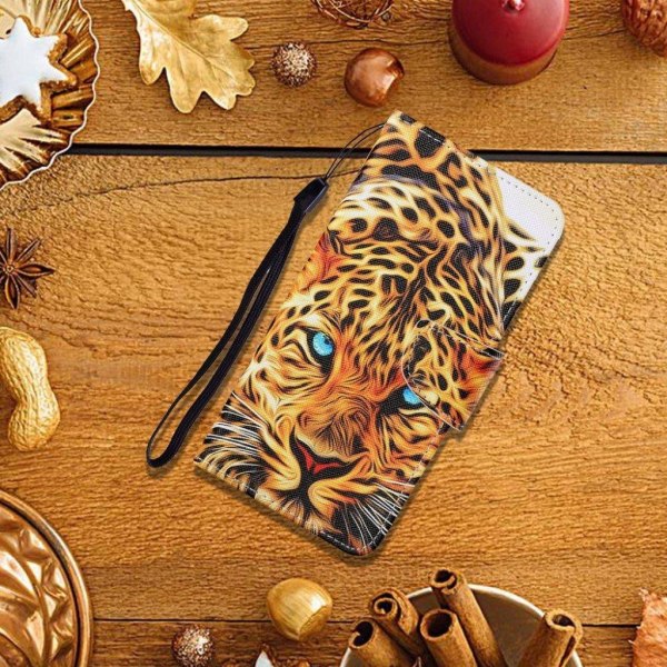 Wonderland Samsung Galaxy A12 5G Flip etui - Leopard Orange