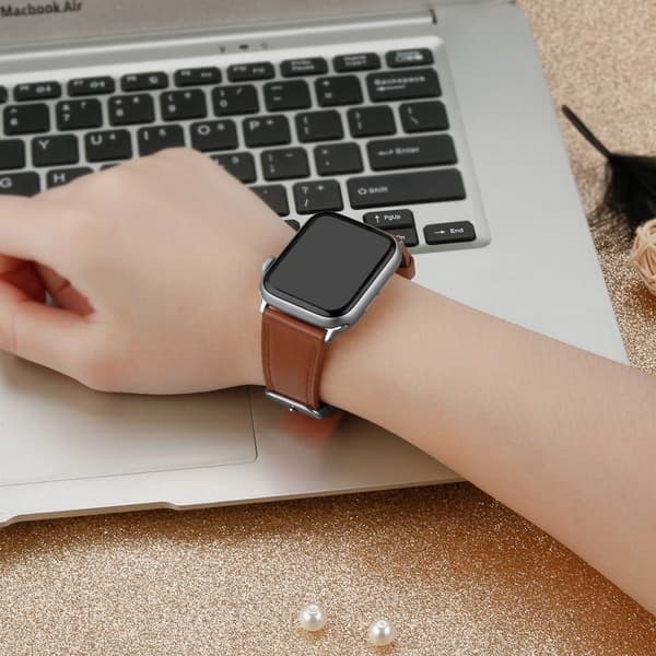 Apple Watch (41 mm) urrem af ægte okselæder i øverste lag - Brun Brown