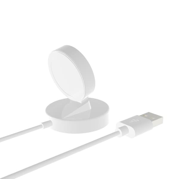 Bærbar mini USB-ladekabel + dockingstasjon for Huawei og Honor-klokke - Hvit White