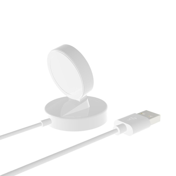 Bærbart mini-USB-opladerkabel + dockingstation til Huawei- og Honor-ure - Hvid White