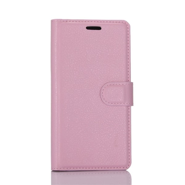 Sony Xperia XA1 stilfuldt læder-etui - Lyserød Pink
