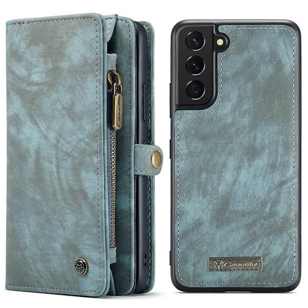 CaseMe Samsung Galaxy S22 fodral med blixtlås - Blå Blå