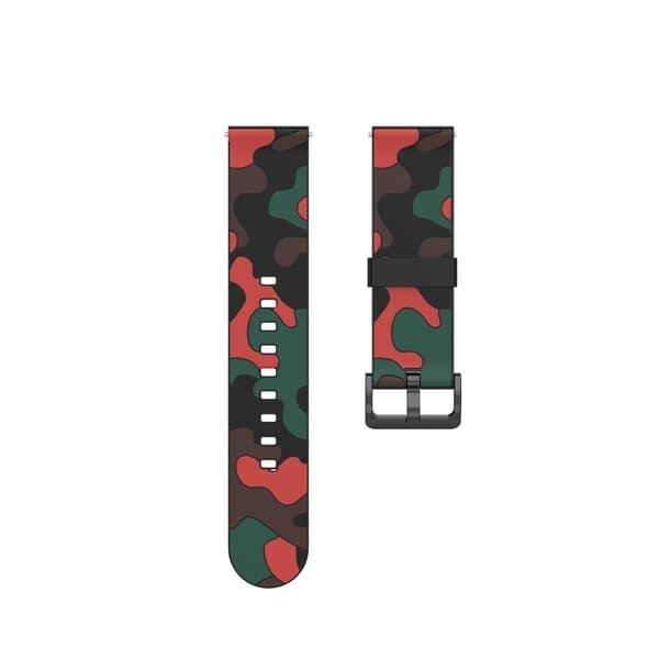 22mm Universal stealthy naamiointityylinen kellohihna - Naamiointi Punainen Red