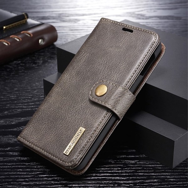 Dg.Ming Samsung Galaxy s10 e 2-I-1 Splittet Skinnetui - Grå Silver grey