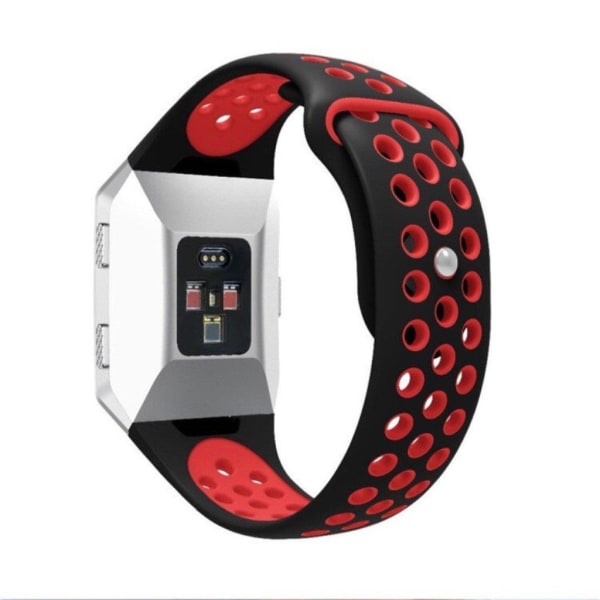 Fitbit Ionic bi-color silicone watch band - Black / Red Röd