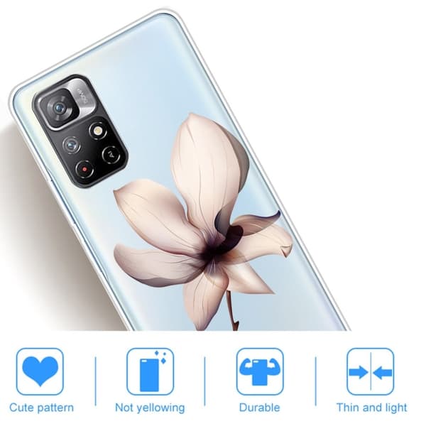Deco Xiaomi Redmi Note 11T 5G / Xiaomi Redmi Note 11S 5G skal - Lilja Vit