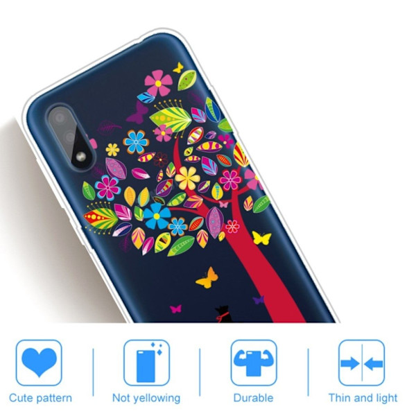 Deco Samsung Galaxy A01 kuoret - Kissa ja puu Multicolor