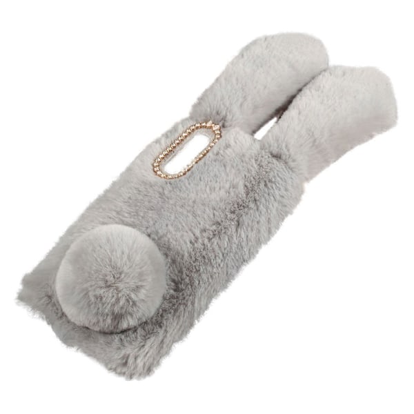 Fluffy Rabbit Samsung Galaxy A50 skal - Silver/Grå Silvergrå