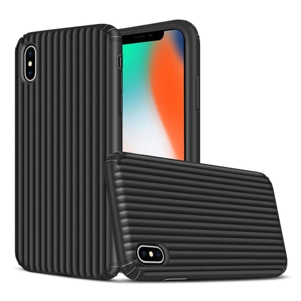 [Kuffertformet] Stødsikkert bumpresistent fleksibelt hybrid telefonhylster iPhone XS Max 6,5 tommer - Sort Black