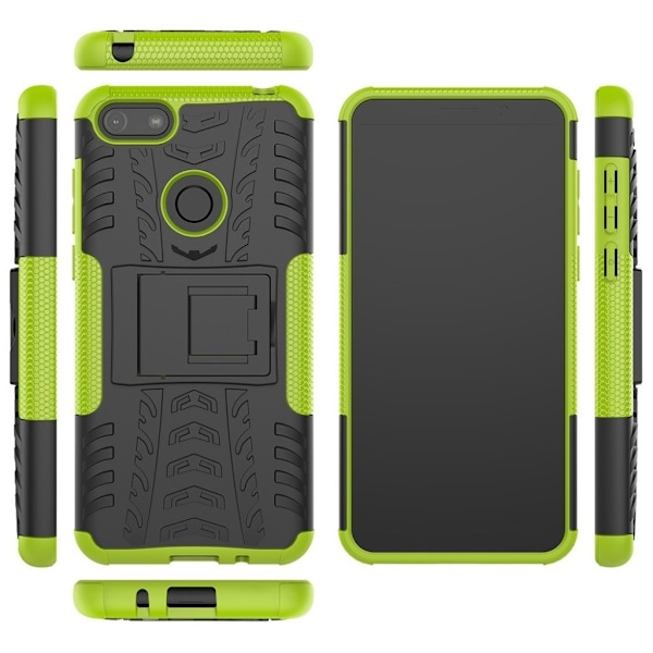 Offroad cover - Motorola Moto E6 Play – Sort / Grøn Green
