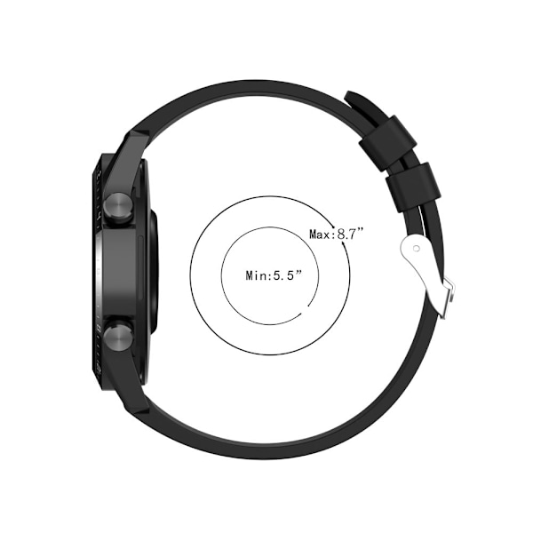 20 mm universellt justerbart klockarmband i silikon - Silverfärgat Stålspänne / Aurora Blå Blå