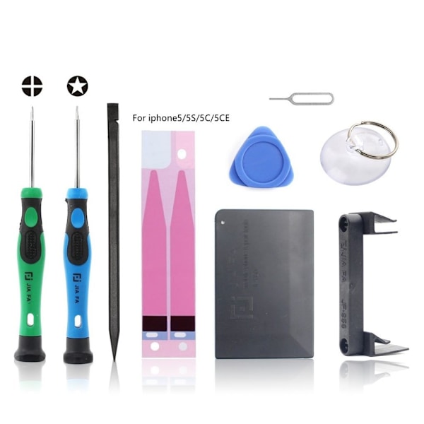 JF-8157 reparations-set 9-i-1 batteribyte Iphone 5s/5/5c/SE multifärg