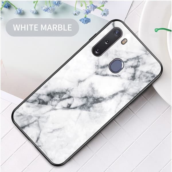 Fantasy Marble Samsung Galaxy A21 deksel - Hvit White