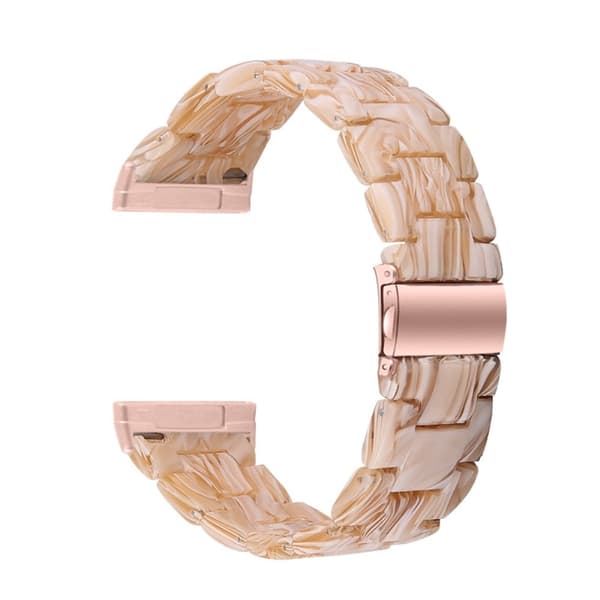 Fitbit Sense 2 / Versa 4 harpiksrem med metalspænde - Silke Hvid White
