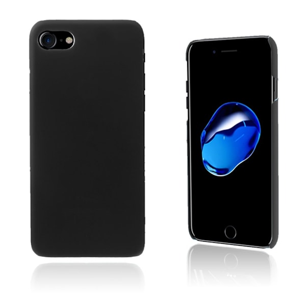 Sund iPhone SE 2020 / 8 / 7 gummibelagt beskyttelses cover - Sort Black