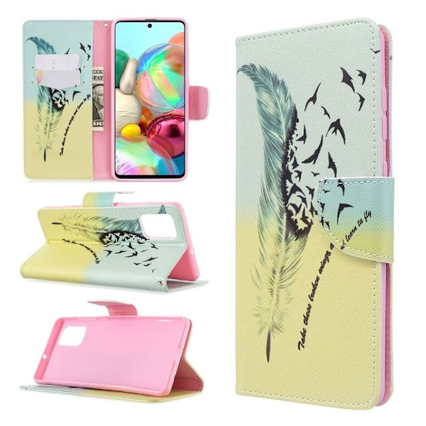 Wonderland Samsung Galaxy A71 flip kuoret - Sulka Multicolor