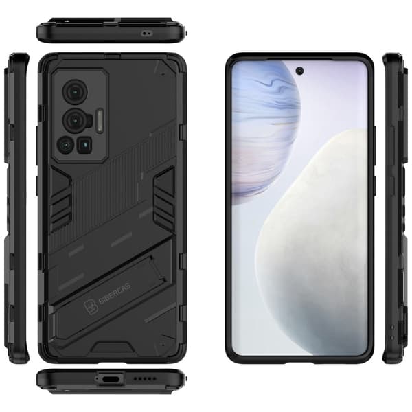 Stødsikker Hybrid Cover med A Moderne Touch til Vivo X70 Pro - Sort Black